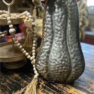 Textured tin squash farm house decor